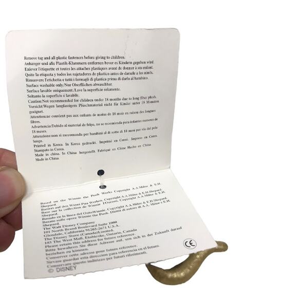 Vintage The Disney Store Mini Bean Bag Plush CUPID EEYORE 9" Stuffed Toy - Picture 6 of 7